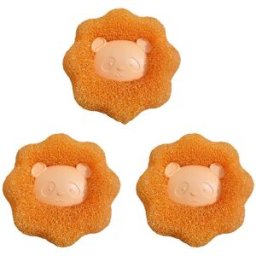 INF Balles anti-poils pour linge, lot de 3, réutilisables pour machine à laver et sèche-linge Paquet de 3 Orange