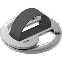 INF Support bague magnétique pliable compatible avec iPhone, prise en silicone souple et support à 180 degrés Argent