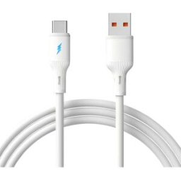 Akyga Câble USB-C USB 2.0 USB-A mâle, USB-C® mâle 1 m blanc flexible AK-USB-59