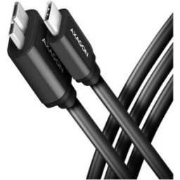 AXAGON Câble USB-C USB 3.2 Gen1 USB-C® mâle, USB-Micro-B mâle 1 m noir contacts dorés BUMM3-CM10AB