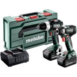 Metabo BSLBL+SSWLT300BL 685203000 Perceuse-visseuse sans fil, Clé à chocs sans fil 18 V 5.2 Ah Li-Ion + batterie, + chargeur