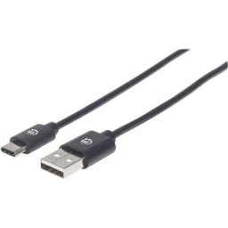 Manhattan Câble USB USB 2.0 USB-A mâle, USB-C® mâle 0.50 m noir 354912