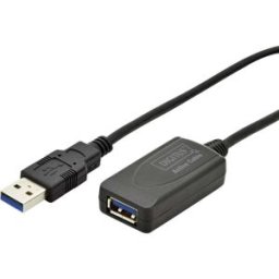 Digitus Câble USB USB 3.2 Gen1 USB-A mâle, USB-A femelle 5.00 m noir DA-73104