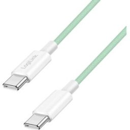 LogiLink Câble USB-C USB 2.0 USB-C® mâle 1.5 m vert blindé CU0348