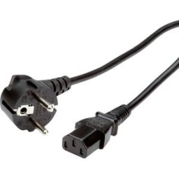 Value 19.99.1018 alimentation Câble de raccordement noir 1.80 m avec conducteur de protection