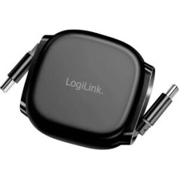 LogiLink Câble USB-C USB 2.0 USB-C® mâle 1.00 m noir connecteur utilisable des deux cotés, à desserrer CU0500