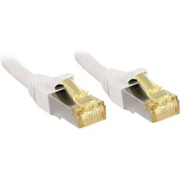 LINDY 47329 RJ45 Câble réseau, câble patch CAT 6a (câble brut CAT 7) S/FTP 15.00 m blanc avec cliquet dencastrement 1 pc(s)