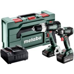 Metabo BSL+SSD200LTBL 685194000 Perceuse-visseuse sans fil, Clé à chocs sans fil 18 V 4 Ah Li-Ion + batterie, + chargeur