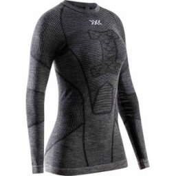 X-Bionic - T-shirt technique en laine de mérinos - Symbio Merino Shirt LS W Rhino Grey en Laine - Taille XS - Gris