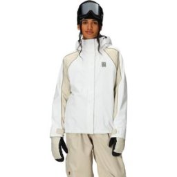 686 - Veste imperméable et coupe-vent - W Hologram Shell Jacket White Colorblock - Taille M - Blanc