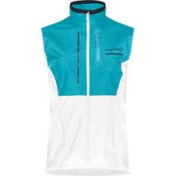 Norrona - Veste de trail coupe-vent - Senja Aero90 Vest W Brittany Blue Snow White en Nylon - Taille S - Bleu