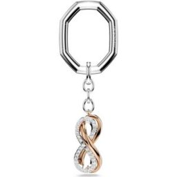 Swarovski Porte-clés Hyperbola, Infini, Blanc, Finition mix de métal OS