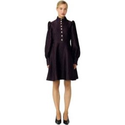 Yas Robe Courte à Manches Longues Ripple Plum Perfect 38 Femme