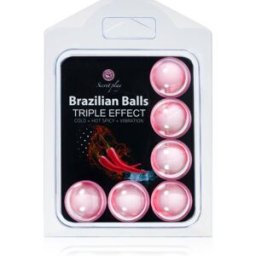 Secret play Brazilian 6 Balls Set Triple Effect huile de massage 24 g