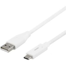 Deltaco Câble Usb-a Vers Usb-c Usbc-1010m White One Size unisex