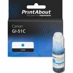 PrintAbout Cartouche compatible Canon GI-51C - Cyan Cyan