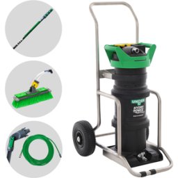 Unger Kit Hydropower Ultra LC - Kit de nettoyage pour vitres et panneaux photovoltaïques - Perche nLite Carbon Composite 170-600 cm