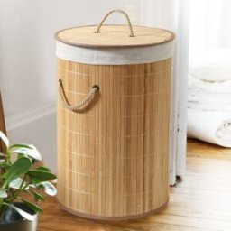 Calicosy - Panier à linge Ysa rond en bambou 60 L - H.50 cm OS