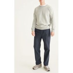 Dockers - Pantalon en Coton Bio Pull On Tapered imprimé bleu marine S