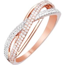 Or'nity - Bague Ma force Diamants 0.31 ct Or Rose 50