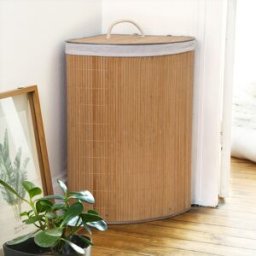 Calicosy - Panier à linge Ysa d'angle en bambou - H.60 cm OS