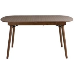 Miliboo Table extensible rallonges intégrées rectangulaire en bois foncé noyer L150-180 cm SHELDON