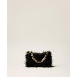Twinset Sac Liliane en satin avec plumes