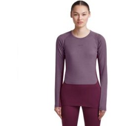 Icebreaker T-shirt à Manches Longues 200 Zoneknit Dk Berry / Grey Plum / Cb XL Femme