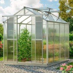 GFP 179 x 259 cm Serre de jardin, incl. kit d'accessoires XL, 8 mm panneaux double paroi - (GFPV00848)