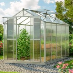 GFP 179 x 322 cm Serre de jardin, incl. kit d'accessoires XL, 8 mm panneaux double paroi - (GFPV00851)