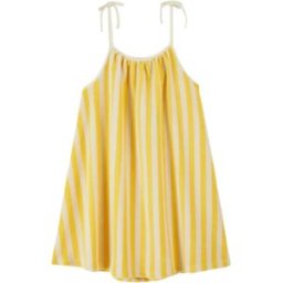 Emile et Ida Robe Rayée Coton Bio Jaune 8 ans