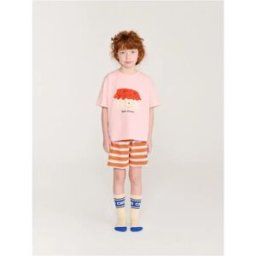Bobo Choses Ensemble T-shirt et Short Jam 26 Coton Bio Rose 2/3 ans