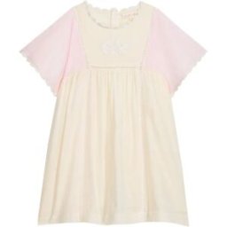 Louise Misha Robe Contrastée Aurora Coton Bio Jaune 10 ans
