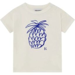 Bobo Choses T-Shirt Ananas Coton Bio Blanc 6/12 mois