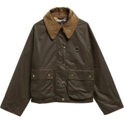 Barbour Veste Coton Huile Icons Modern Spey Marron foncé FR 36/UK 8