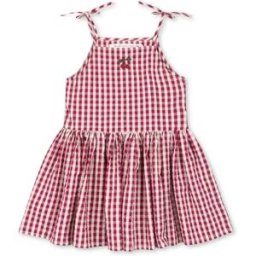 Konges Sløjd Robe Isotta Carreaux Coton Bio Framboise 6 ans