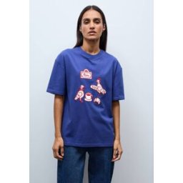 MONOPRIX T-shirt manches courtes avec broderie et imprimé en coton BIO GOTS M