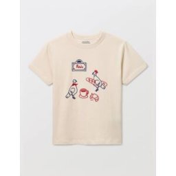 MONOPRIX T-shirt manches courtes avec broderie et imprimé en coton BIO GOTS 10 ans