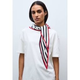 MONOPRIX Echarpe triangle à rayures en coton BIO GOTS Unique