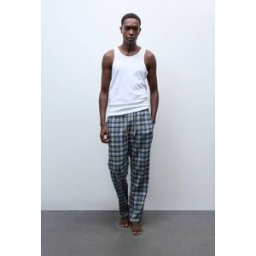 MONOPRIX Pantalon à carreaux en coton BIO GOTS S