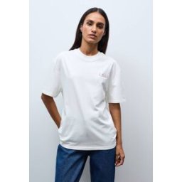 MONOPRIX T-shirt manches courtes avec broderie et imprimé en coton BIO GOTS M