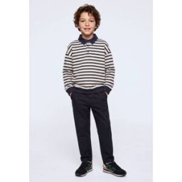 MONOPRIX Sweat col polo en coton BIO GOTS 10 ans