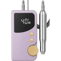 INF Ponceuse électrique rechargeable pour ongles à 8 lumières, charge Type-C et 45 vitesses réglables Violet