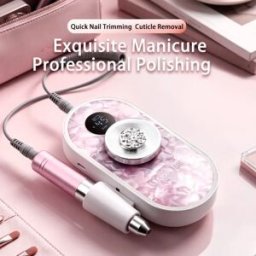 INF Ponceuse électrique portable pour ongles, 45 vitesses, moteur 15000 RPM et charge USB Type-C Violet