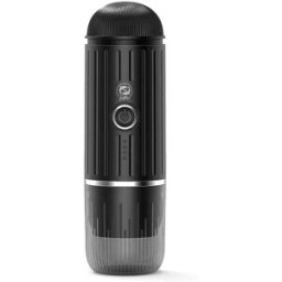 INF Machine à espresso électrique portable avec broyeur, compatible avec Nespresso, pression 19bar Le noir