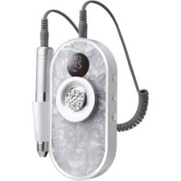 INF Ponceuse électrique portable pour ongles, 45 vitesses, moteur 15000 RPM et charge USB Type-C Blanc
