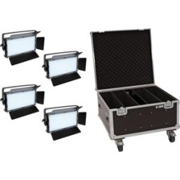 EUROLITE Set 4x LED PLL-480 QCL Panel + Case - Spots à LED/Projecteurs LED
