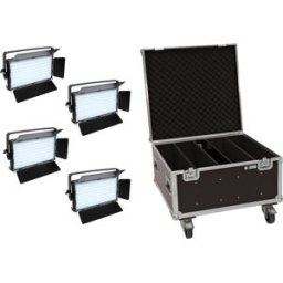 EUROLITE Set 4x LED PLL-480 CW/WW Panel + Case - Spots à LED/Projecteurs LED