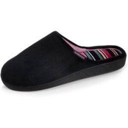 Isotoner - Chaussons mules Femme Noir rayures noir 40 Femme