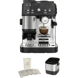 Pack Machine à café semi-automatique Ninja Luxe Café MINI Noir avec solution détartrante et boite à marc Noir ES301EU par SharkNinja